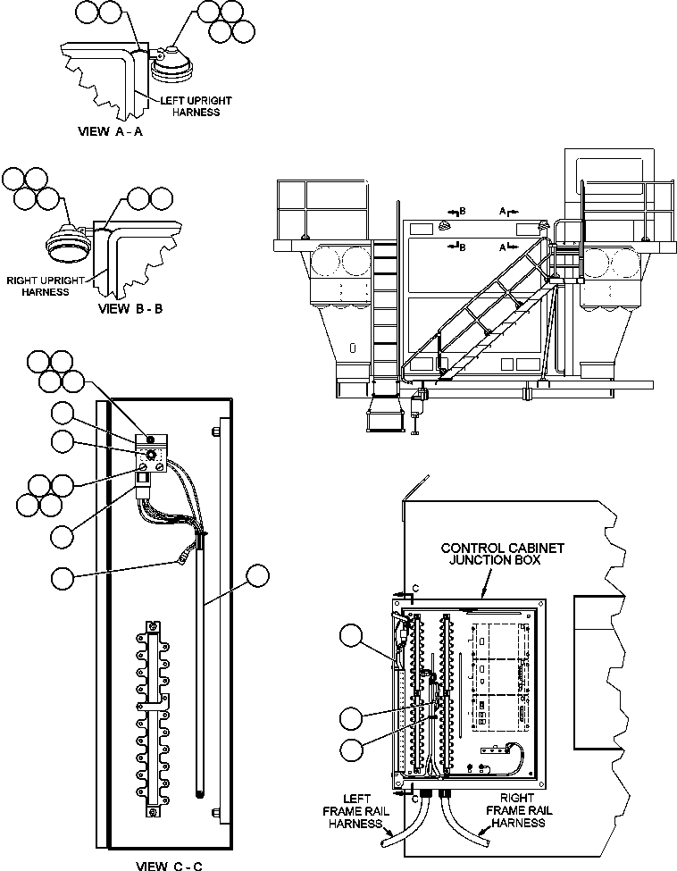 Komatsu parts book diagram for AFE47-CM 730E S/N A30310 & A30312-A30317  A.T. MASSEY: DIAGONAL LADDER LIGHTS & WIRING