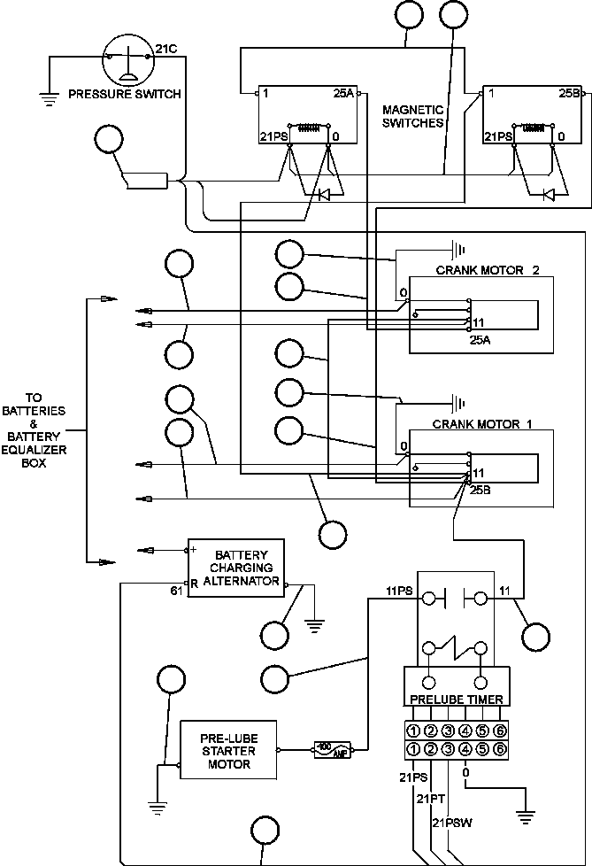 Komatsu parts book diagram for AFE47-CM 730E S/N A30310 & A30312-A30317  A.T. MASSEY: ELECTRIC START WIRING