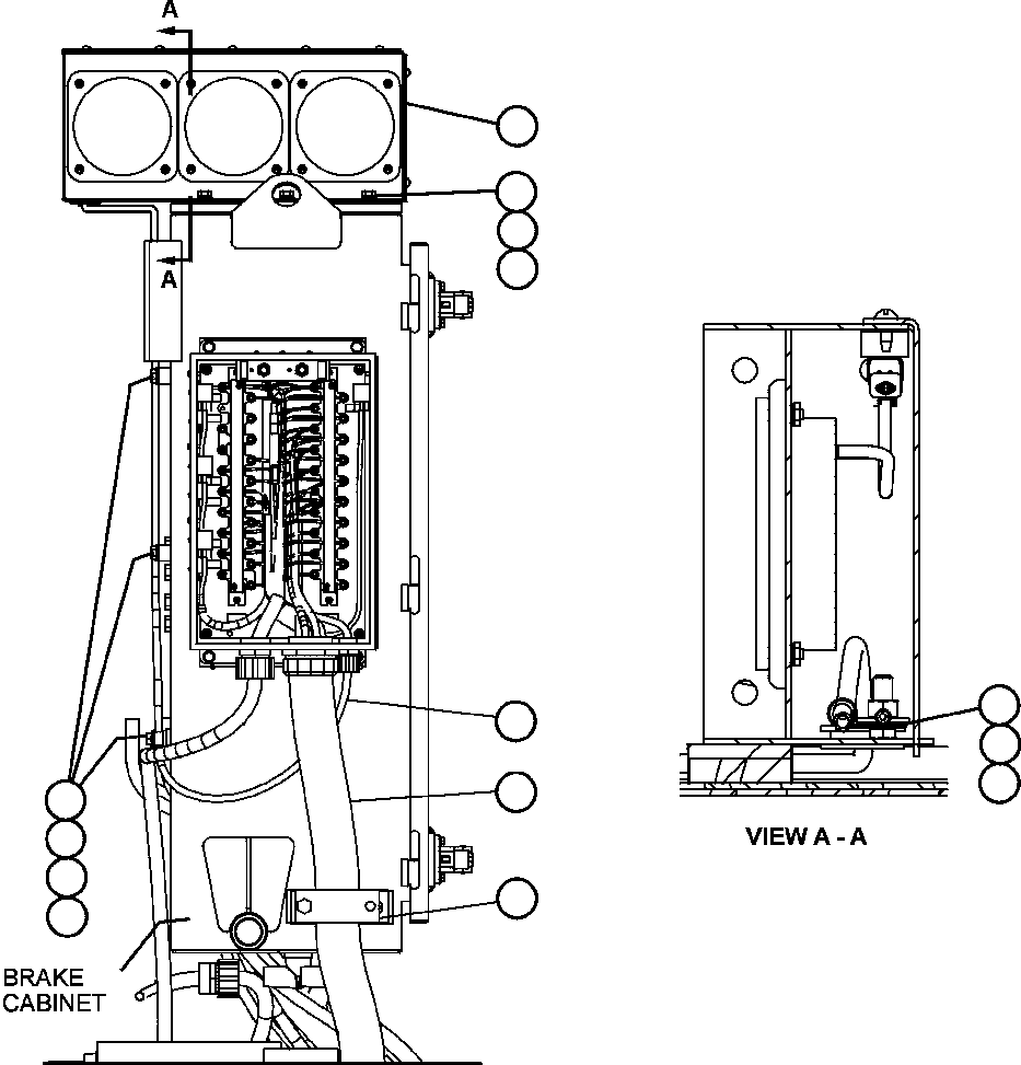Komatsu parts book diagram for AFE47-CM 730E S/N A30310 & A30312-A30317  A.T. MASSEY: PAYLOAD METER III - INDICATOR LIGHTS - LEFT DECK
