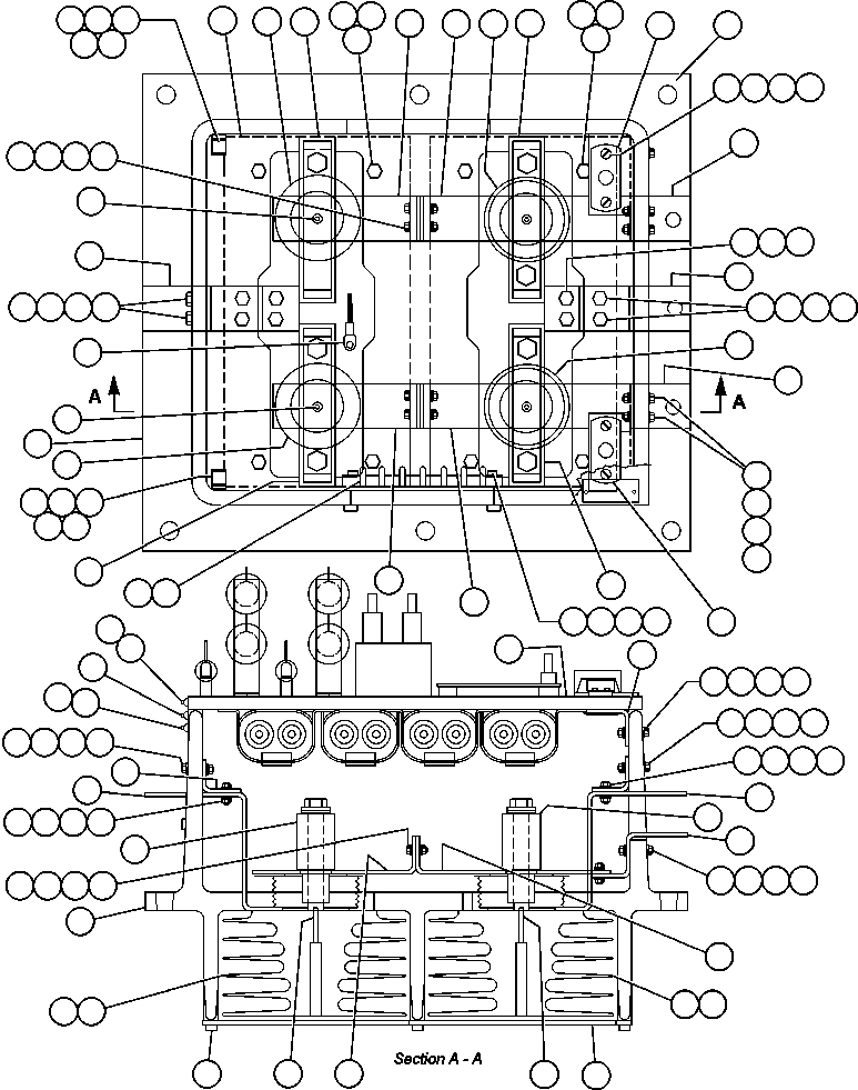 Komatsu parts book diagram for AFE47-CM 730E S/N A30310 & A30312-A30317  A.T. MASSEY: PANEL - M.F.S.E. (PB8837)