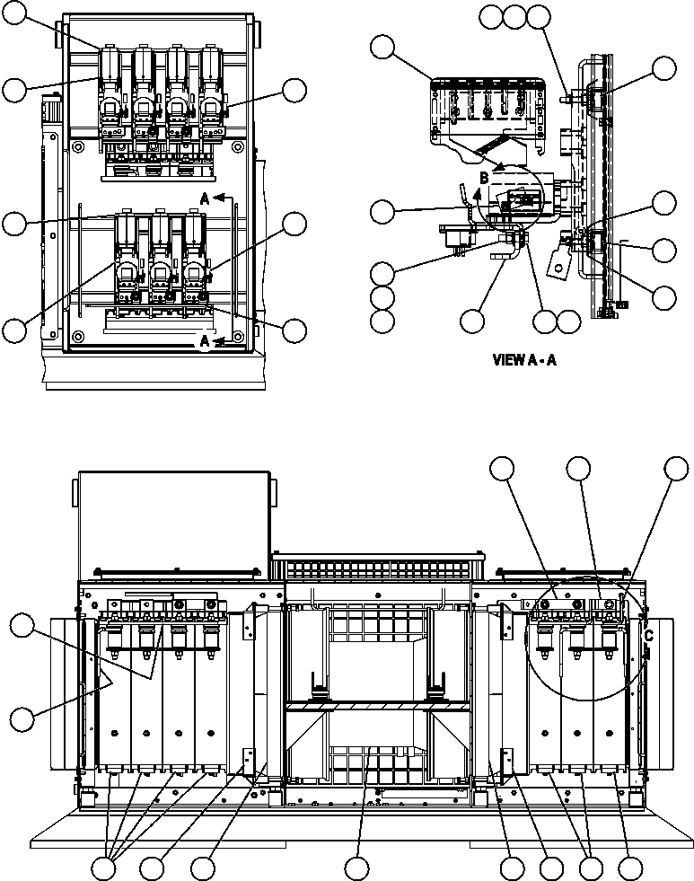 Komatsu parts book diagram for AFE47-CM 730E S/N A30310 & A30312-A30317  A.T. MASSEY: RETARDING GRID ASSEMBLY - 7 STEP -2 (PC1546)