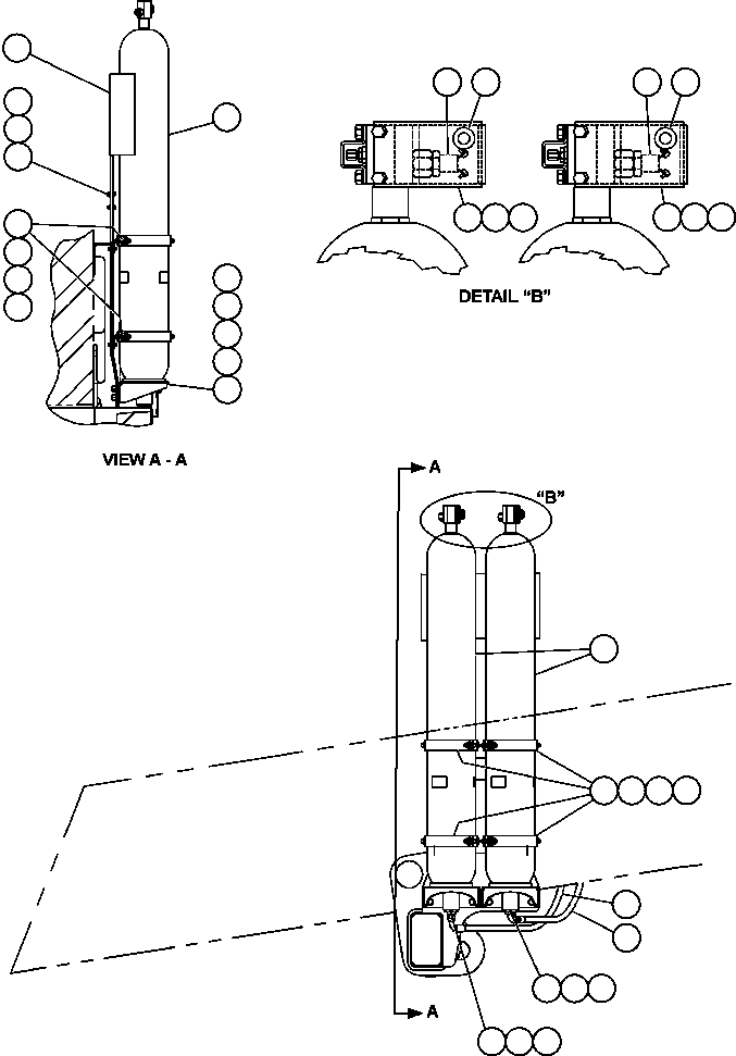 Komatsu parts book diagram for AFE47-DH 730E S/N A30375             ALCOA: STEERING ACCUMULATORS INSTALLATION