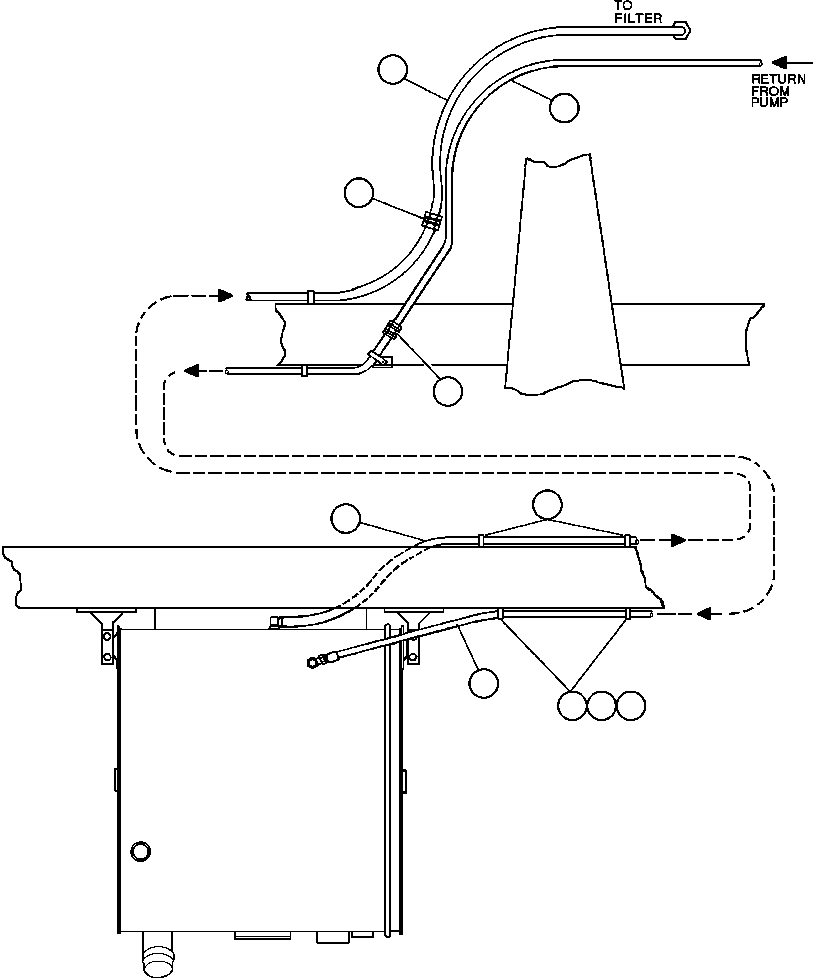 Komatsu parts book diagram for AFE47-DH 730E S/N A30375             ALCOA: FUEL TANK PIPING