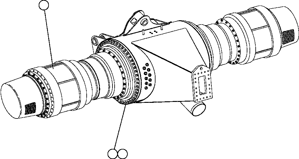 Komatsu parts book diagram for AFE47-DW 730E S/N A30410-A30411 & A30417               LOMAS BAYAS: WHEEL MOTOR MOUNTING