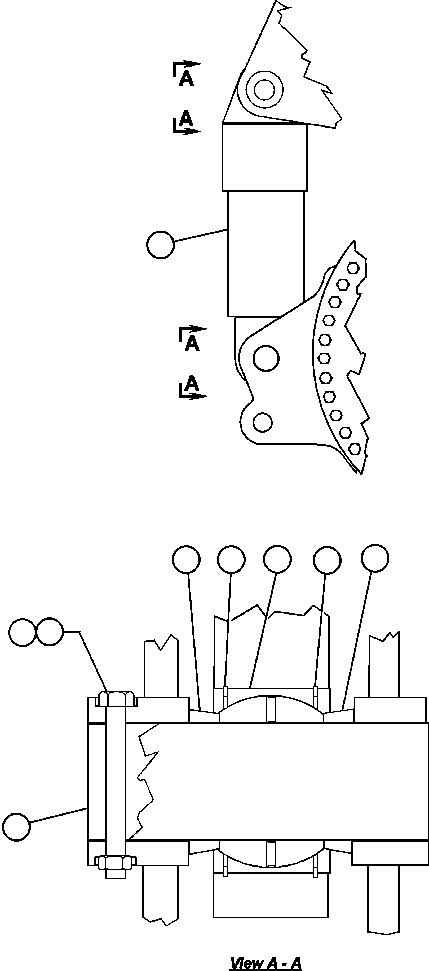 Komatsu parts book diagram for AFE47-DW 730E S/N A30410-A30411 & A30417               LOMAS BAYAS: REAR SUSPENSION & MOUNTING
