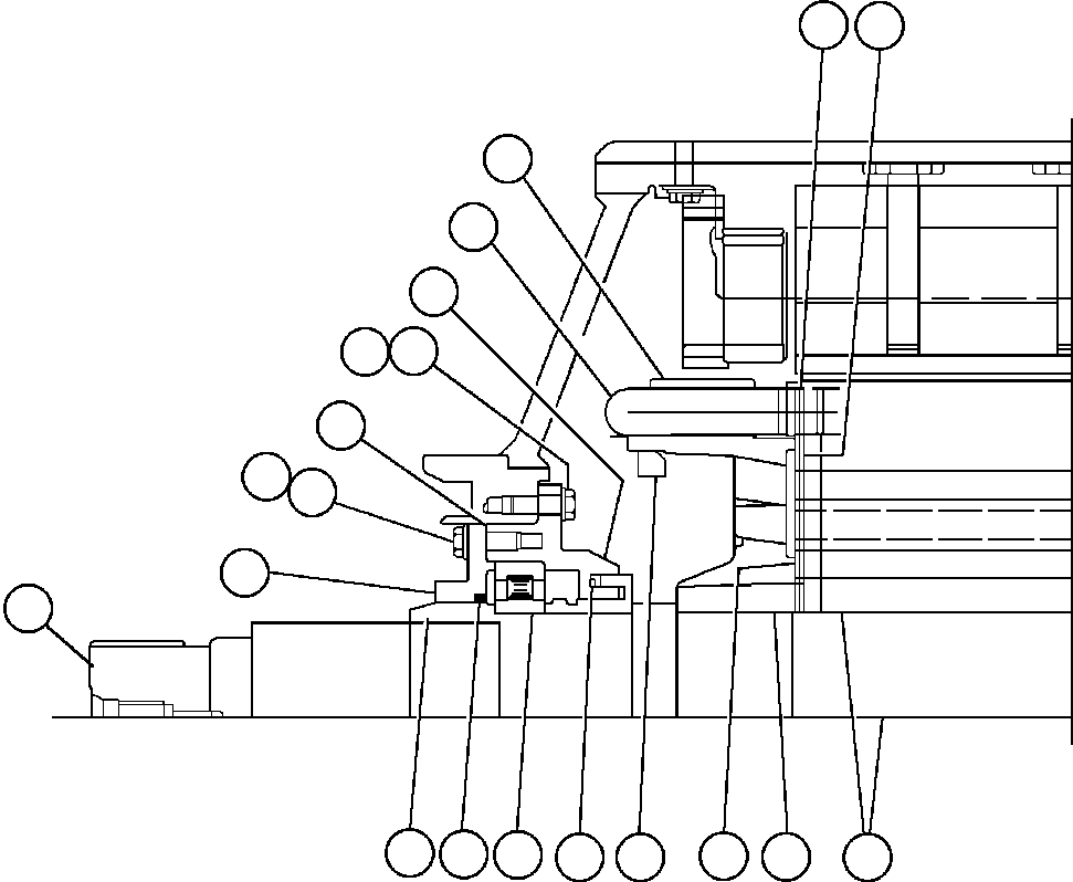 Komatsu parts book diagram for AFE47-DW 730E S/N A30410-A30411 & A30417               LOMAS BAYAS: MOTORIZED WHEEL - 788FS10 - 2