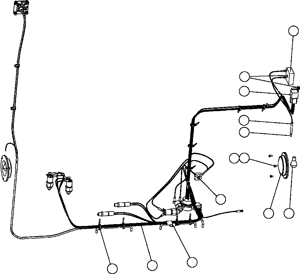 Komatsu parts book diagram for AFE47-EC 730E S/N A30434-A30436, A30438-A30439       KAL: BRAKE CABINET WIRING