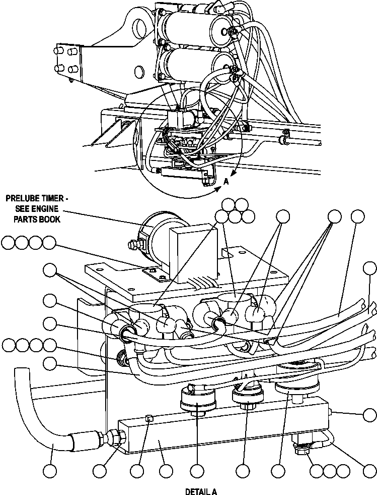 Komatsu parts book diagram for AFE47-EC 730E S/N A30434-A30436, A30438-A30439       KAL: ELECTRIC START INSTALLATION - 2
