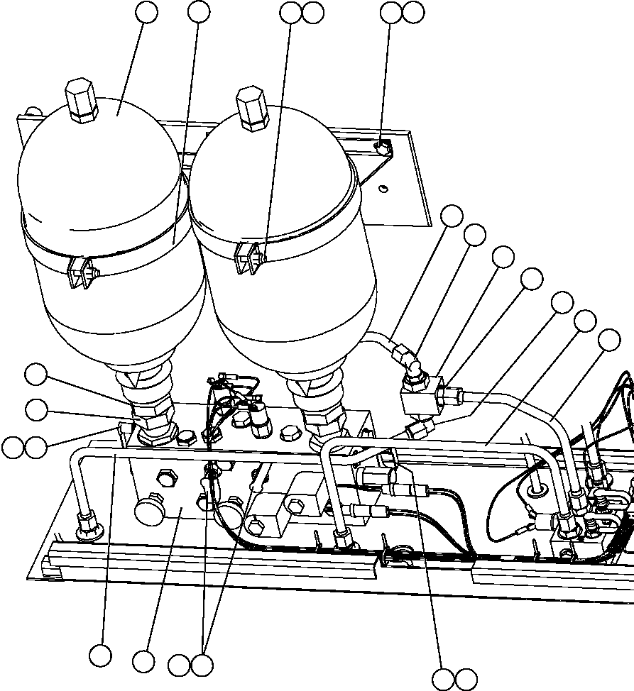 Komatsu parts book diagram for AFE47-EC 730E S/N A30434-A30436, A30438-A30439       KAL: BRAKE CABINET ASSEMBLY - 3