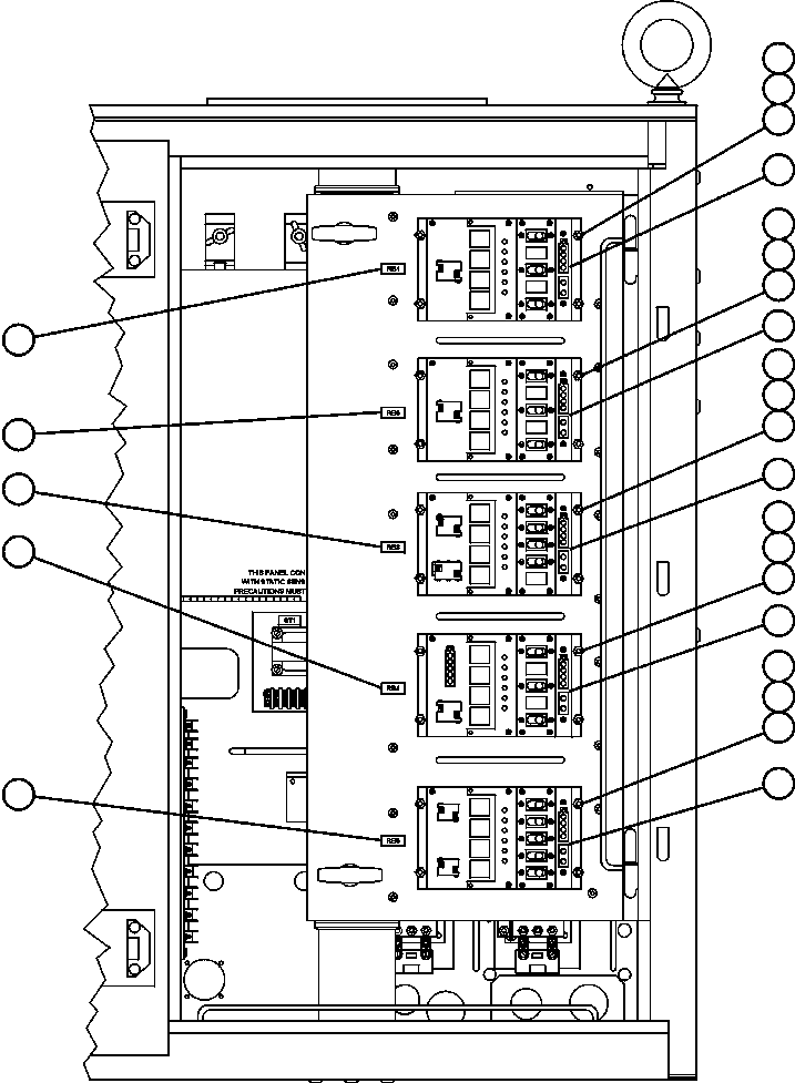 Komatsu parts book diagram for AFE47-EC 730E S/N A30434-A30436, A30438-A30439       KAL: CONTROL CABINET RIGHT DOOR (SWING OUT DOOR)