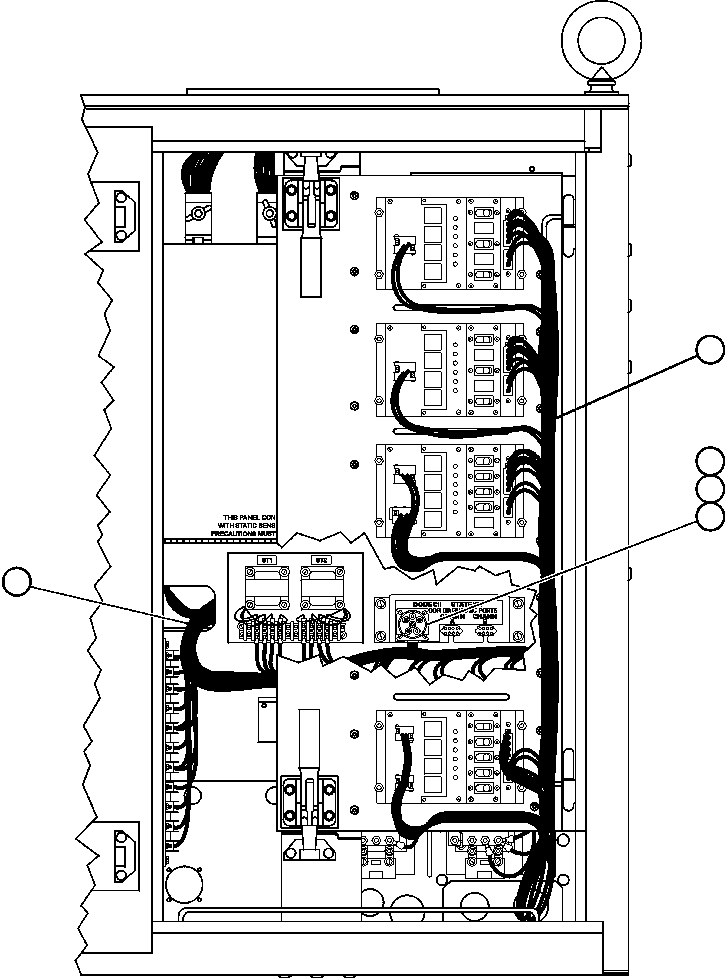 Komatsu parts book diagram for AFE47-EC 730E S/N A30434-A30436, A30438-A30439       KAL: CONTROL CABINET - RIGHT DOOR WIRING
