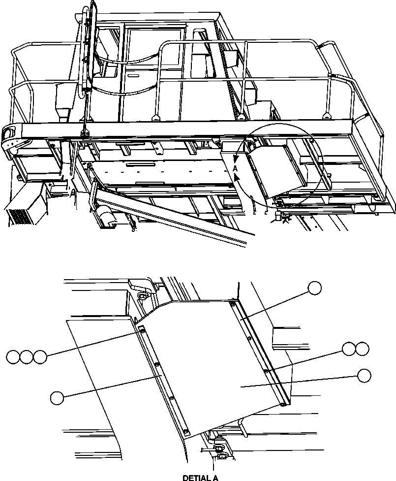 Komatsu parts book diagram for AFE47-EF 730E S/N A30445 & A30446   ORAPA MINE: L.H. DECK - MISCELLANEOUS