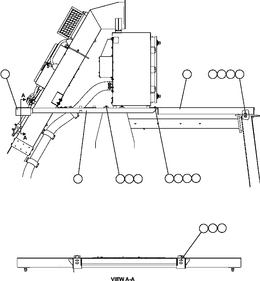 Komatsu parts book diagram for AFE47-EF 730E S/N A30445 & A30446   ORAPA MINE: CENTER DECK & SUPPORT INSTALLATION