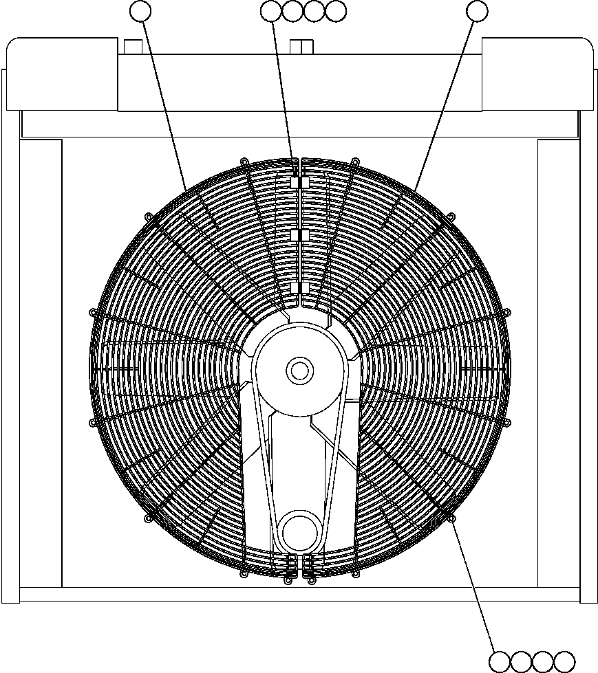 Komatsu parts book diagram for AFE47-EF 730E S/N A30445 & A30446   ORAPA MINE: FAN GUARD