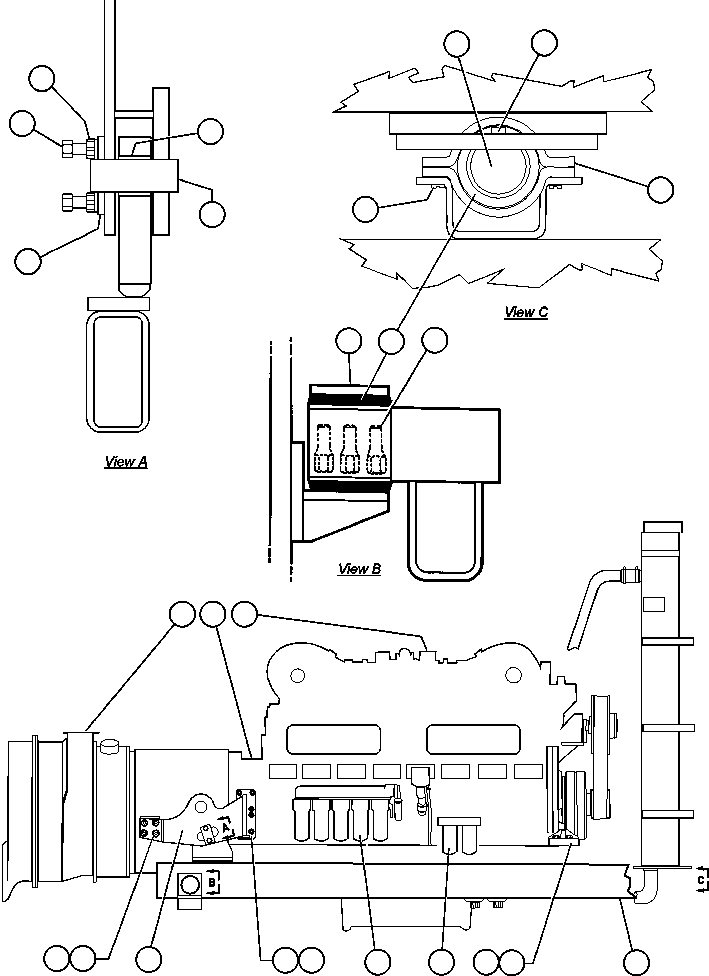 Komatsu parts book diagram for AFE47-EF 730E S/N A30445 & A30446   ORAPA MINE: ENGINE & MISCELLANEOUS INSTALLATION