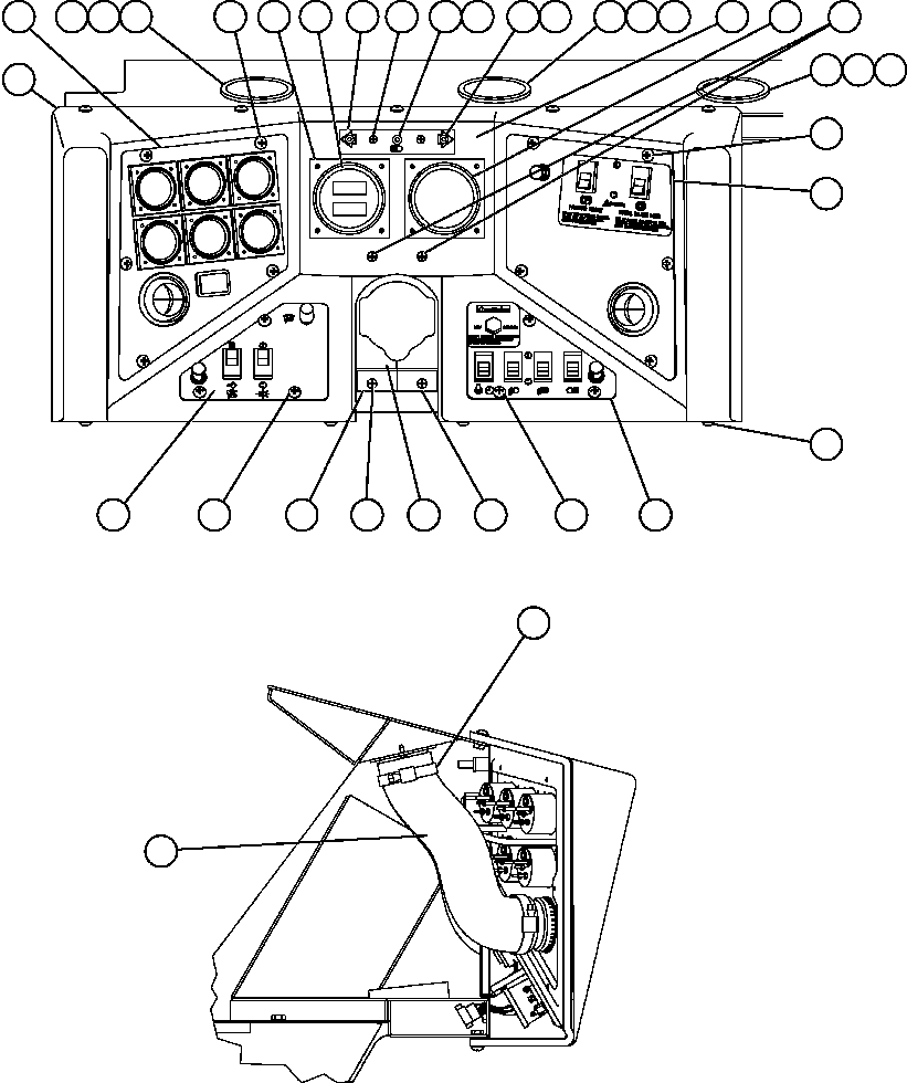 Komatsu parts book diagram for AFE47-EF 730E S/N A30445 & A30446   ORAPA MINE: INSTRUMENT PANEL ASSEMBLY