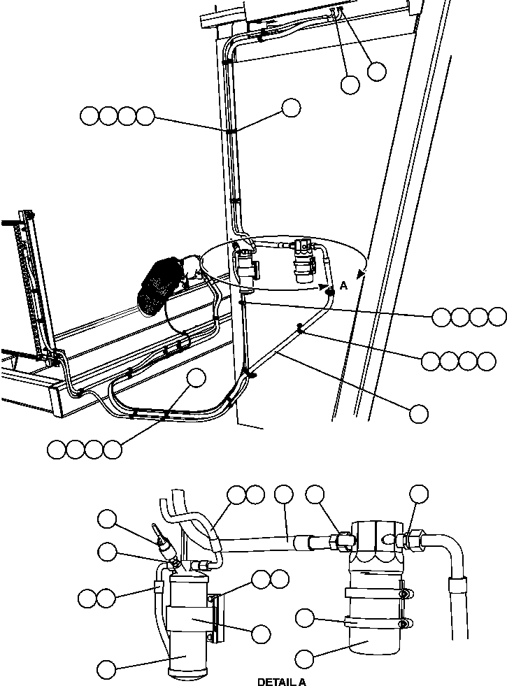 Komatsu parts book diagram for AFE47-EF 730E S/N A30445 & A30446   ORAPA MINE: AIR CONDITIONER PIPING & INSTALLATION - 1