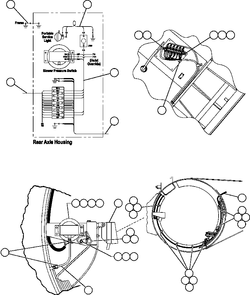 Komatsu parts book diagram for AFE47-EF 730E S/N A30445 & A30446   ORAPA MINE: AXLE HOUSING ELECTRICAL GROUP