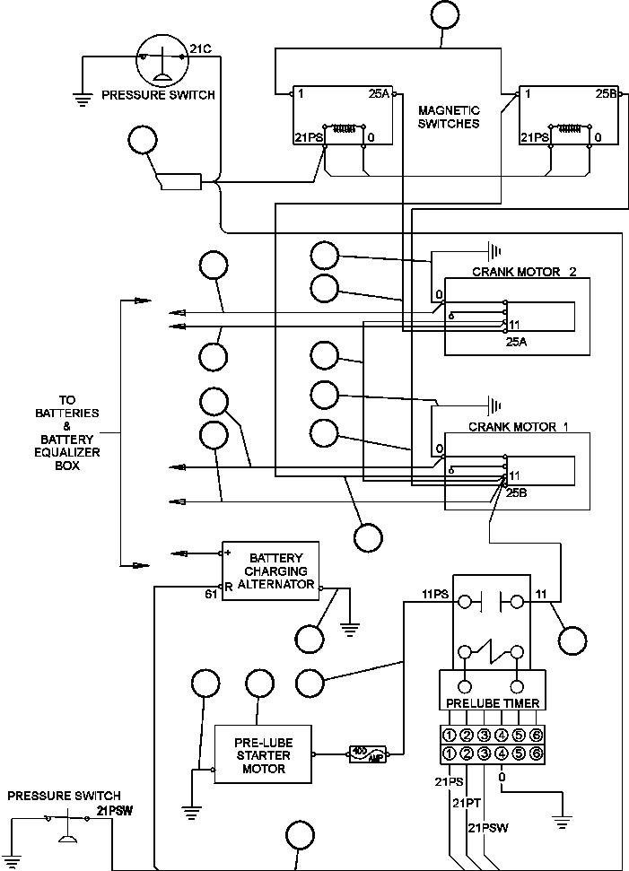 Komatsu parts book diagram for AFE47-EF 730E S/N A30445 & A30446   ORAPA MINE: ELECTRIC START WIRING
