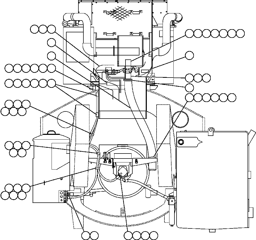Komatsu parts book diagram for AFE47-EF 730E S/N A30445 & A30446   ORAPA MINE: AIR INTAKE FILTRATION INSTALLATION - 1