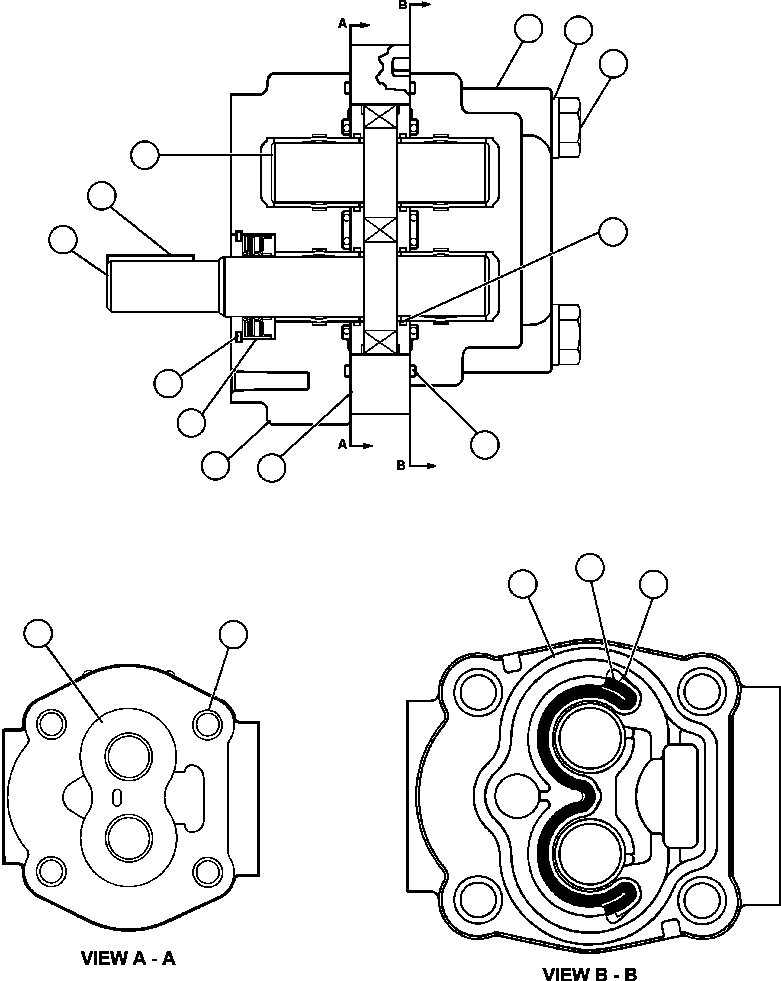 Komatsu parts book diagram for AFE47-EF 730E S/N A30445 & A30446   ORAPA MINE: HYDRAULIC MOTOR ASSEMBLY (PC0245)