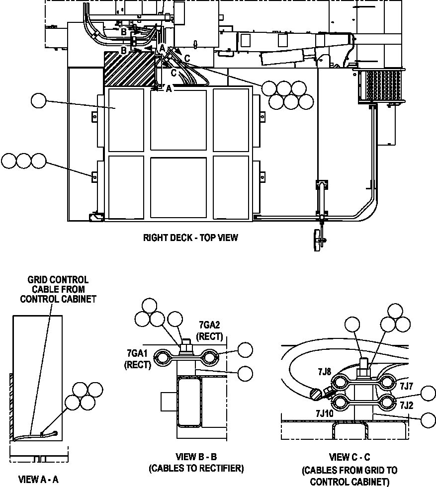 Komatsu parts book diagram for AFE47-EF 730E S/N A30445 & A30446   ORAPA MINE: GRID INSTALLATION & WIRING