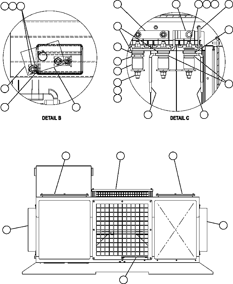 Komatsu parts book diagram for AFE47-EF 730E S/N A30445 & A30446   ORAPA MINE: RETARDING GRID ASSEMBLY - 7 STEP - 3 (PC2158)