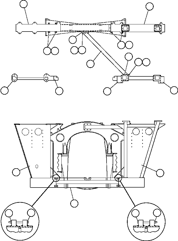 Komatsu parts book diagram for AFE47-FE 730E S/N A30512 - A30517    ROSSING URANIUM: FRAME & UPRIGHTS