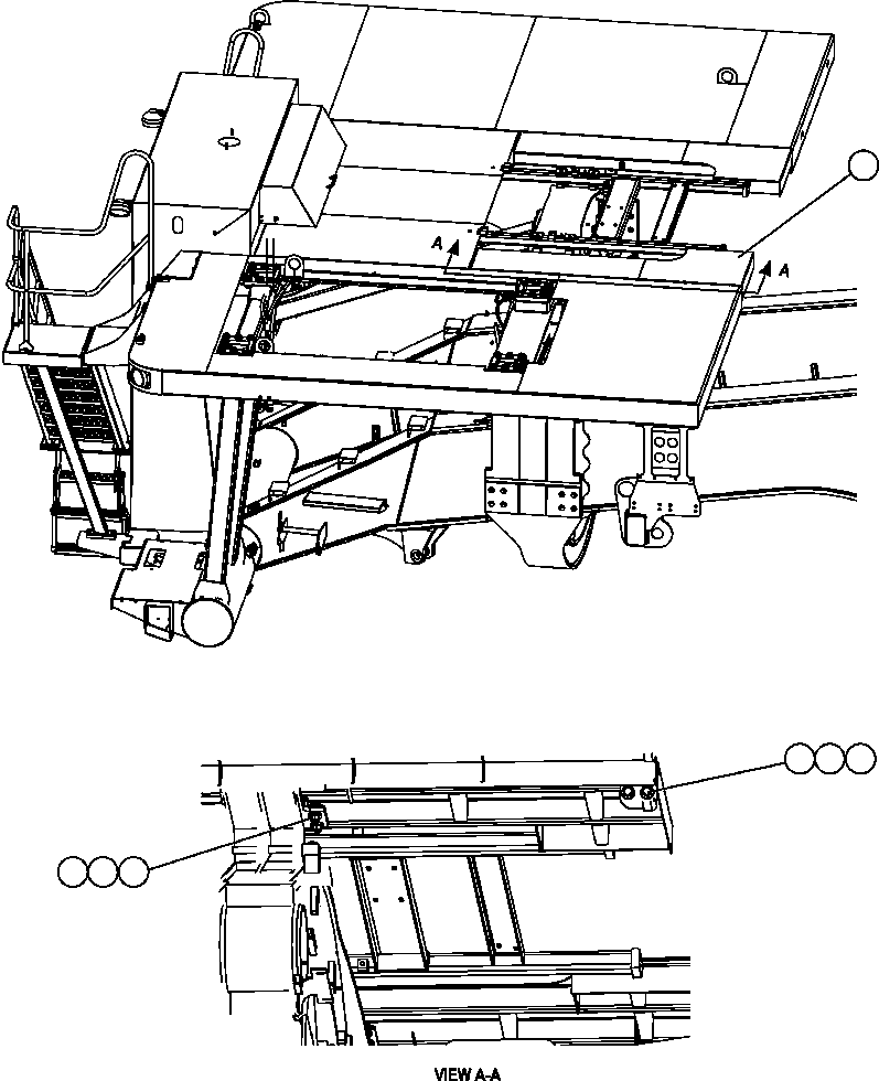Komatsu parts book diagram for AFE47-FE 730E S/N A30512 - A30517    ROSSING URANIUM: L.H. REAR CENTER DECK INSTALLATION