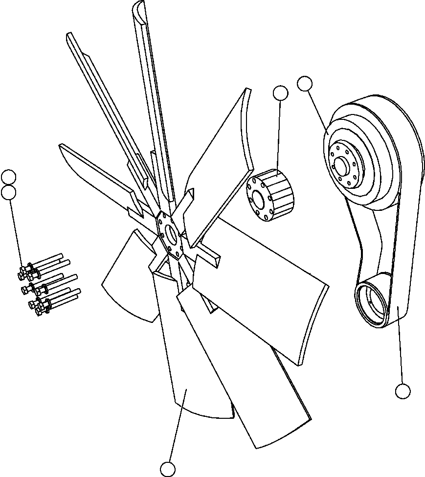 Komatsu parts book diagram for AFE47-FE 730E S/N A30512 - A30517    ROSSING URANIUM: FAN & FAN DRIVE