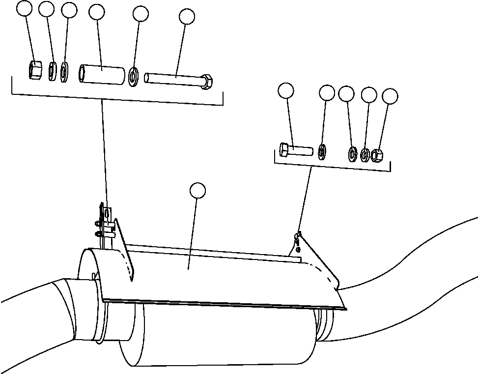 Komatsu parts book diagram for AFE47-FE 730E S/N A30512 - A30517    ROSSING URANIUM: MUFFLER SHIELD