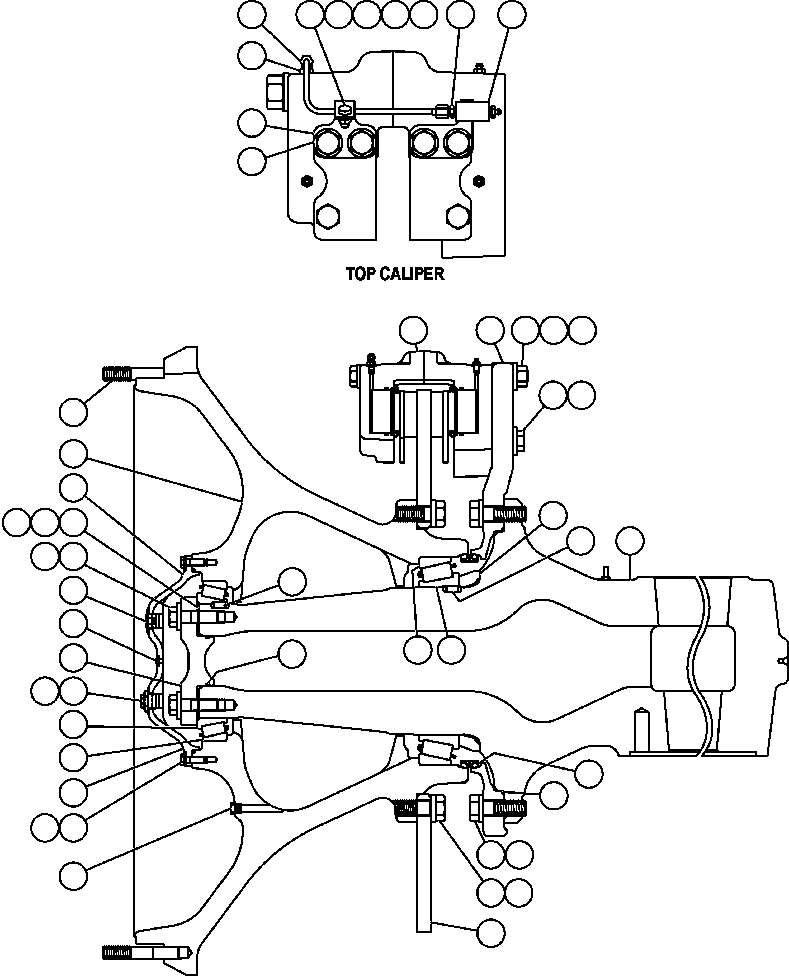Komatsu parts book diagram for AFE47-FE 730E S/N A30512 - A30517    ROSSING URANIUM: SPINDLE, HUB & BRAKE INSTALLATION