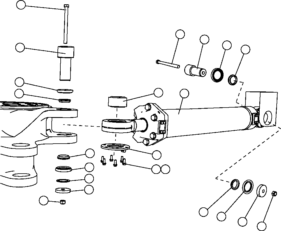 Komatsu parts book diagram for AFE47-FE 730E S/N A30512 - A30517    ROSSING URANIUM: STEERING CYLINDER INSTALLATION