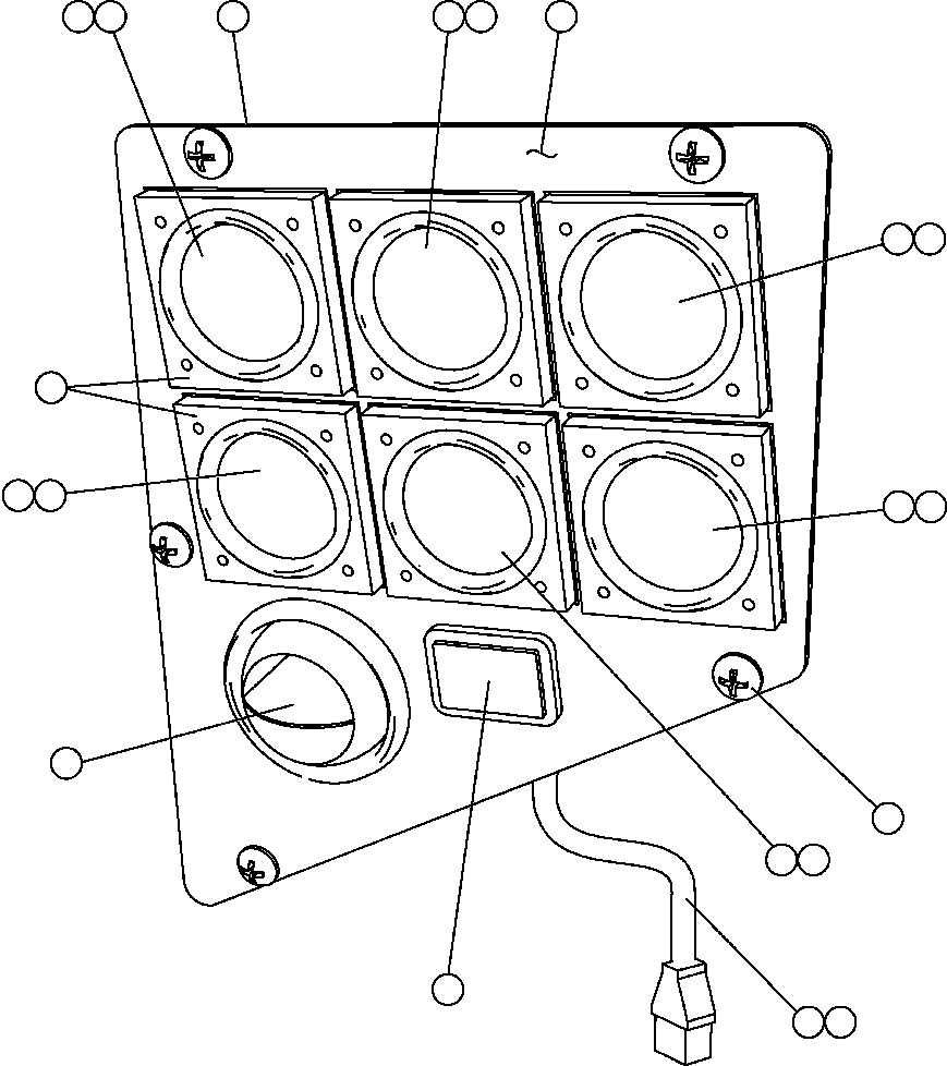 Komatsu parts book diagram for AFE47-FE 730E S/N A30512 - A30517    ROSSING URANIUM: UPPER L.H. DASH MODULE (SM5164)
