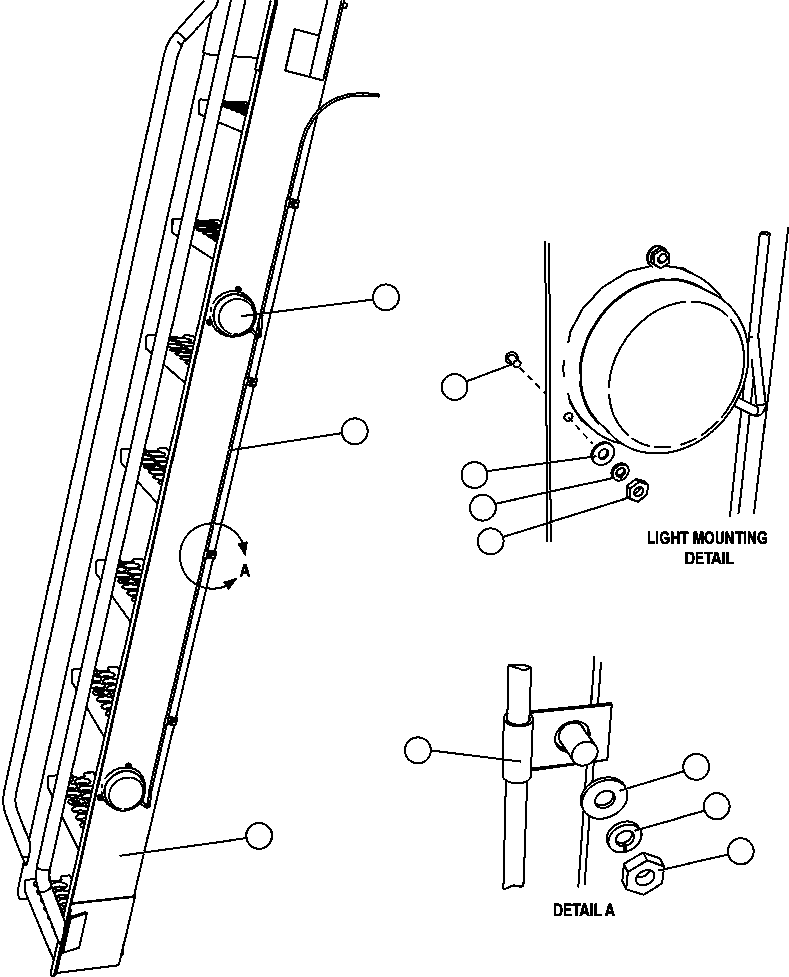 Komatsu parts book diagram for AFE47-FE 730E S/N A30512 - A30517    ROSSING URANIUM: R.H. LADDER ASSEMBLY