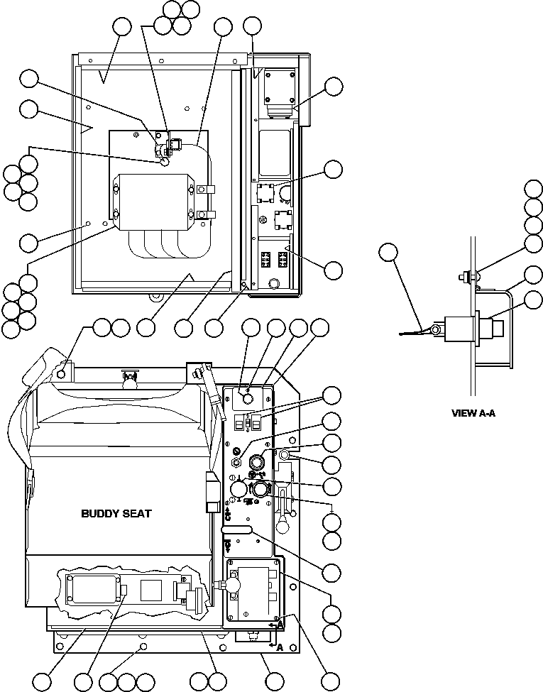 Komatsu parts book diagram for AFE47-FE 730E S/N A30512 - A30517    ROSSING URANIUM: CAB INTERFACE COMPARTMENT