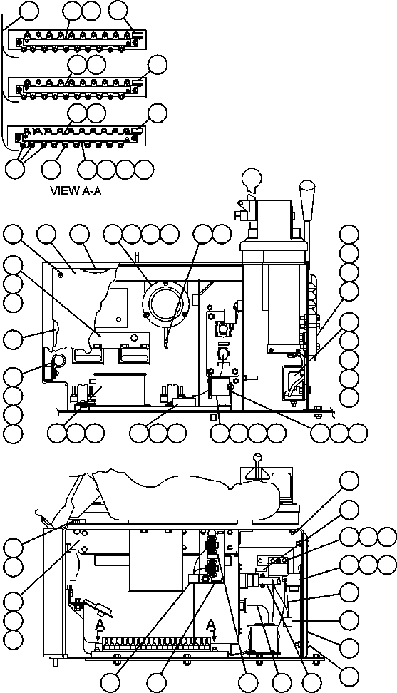 Komatsu parts book diagram for AFE47-FE 730E S/N A30512 - A30517    ROSSING URANIUM: CAB INTERFACE COMPARTMENT - 1