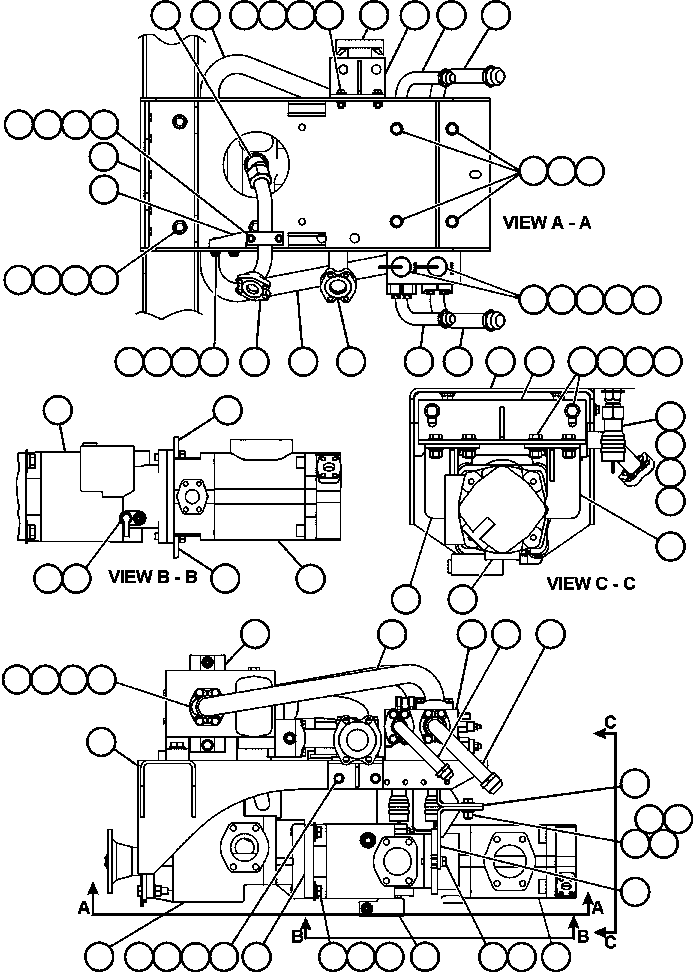 Komatsu parts book diagram for AFE47-FE 730E S/N A30512 - A30517    ROSSING URANIUM: HOIST PUMP MODULE - 1