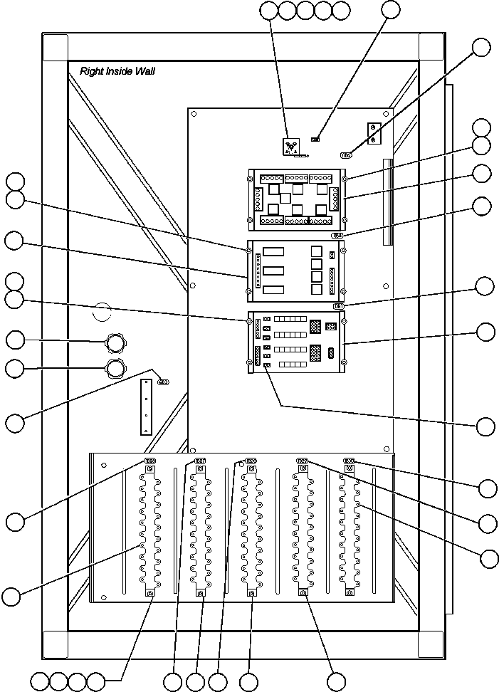 Komatsu parts book diagram for AFE47-FE 730E S/N A30512 - A30517    ROSSING URANIUM: CONTROL CABINET ASSEMBLY - R.H. SIDE