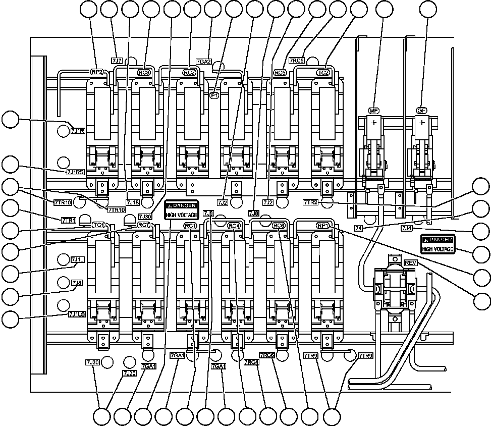 Komatsu parts book diagram for AFE47-FE 730E S/N A30512 - A30517    ROSSING URANIUM: CONTROL CABINET ASSEMBLY - FRONT - 1