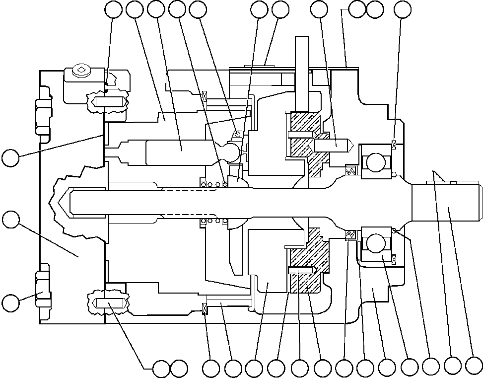 Komatsu parts book diagram for AFE47-FE 730E S/N A30512 - A30517    ROSSING URANIUM: HYDRAULIC MOTOR ASSEMBLY (PB9424)