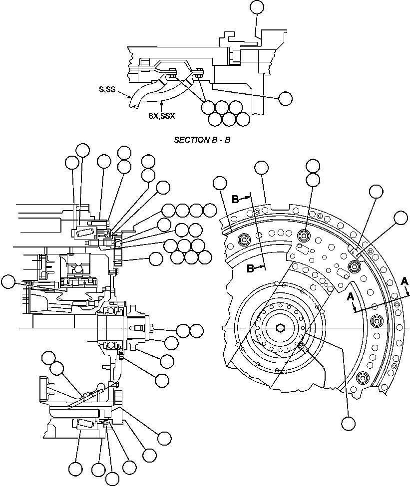 Komatsu parts book diagram for AFE47-FE 730E S/N A30512 - A30517    ROSSING URANIUM: MOTORIZED WHEEL - 788FS10 - 1