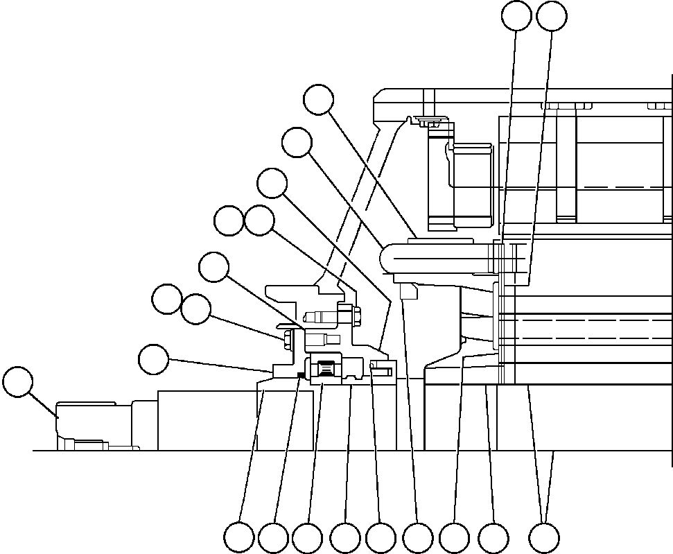Komatsu parts book diagram for AFE47-FE 730E S/N A30512 - A30517    ROSSING URANIUM: MOTORIZED WHEEL - 788FS10 - 2