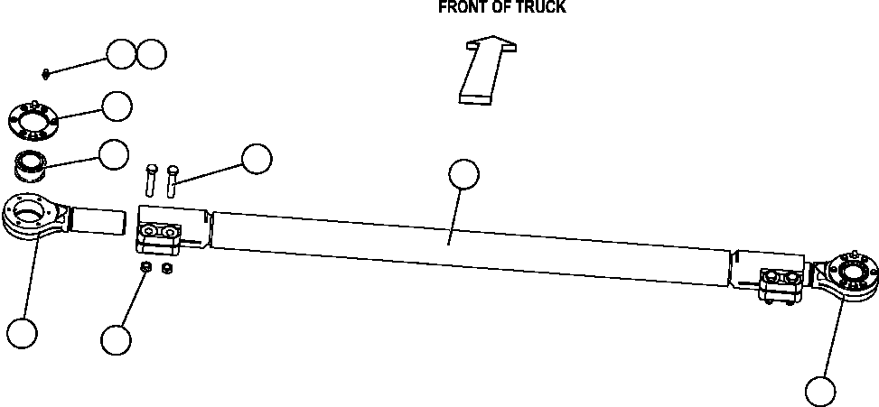 Komatsu parts book diagram for AFE47-FF 730E S/N A30518 - A30520 & A30523     DARMA HENWA: TIE ROD ASSEMBLY