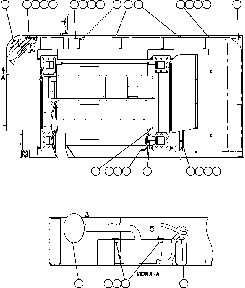 Komatsu parts book diagram for AFE47-FF 730E S/N A30518 - A30520 & A30523     DARMA HENWA: L.H. DECK WIRING