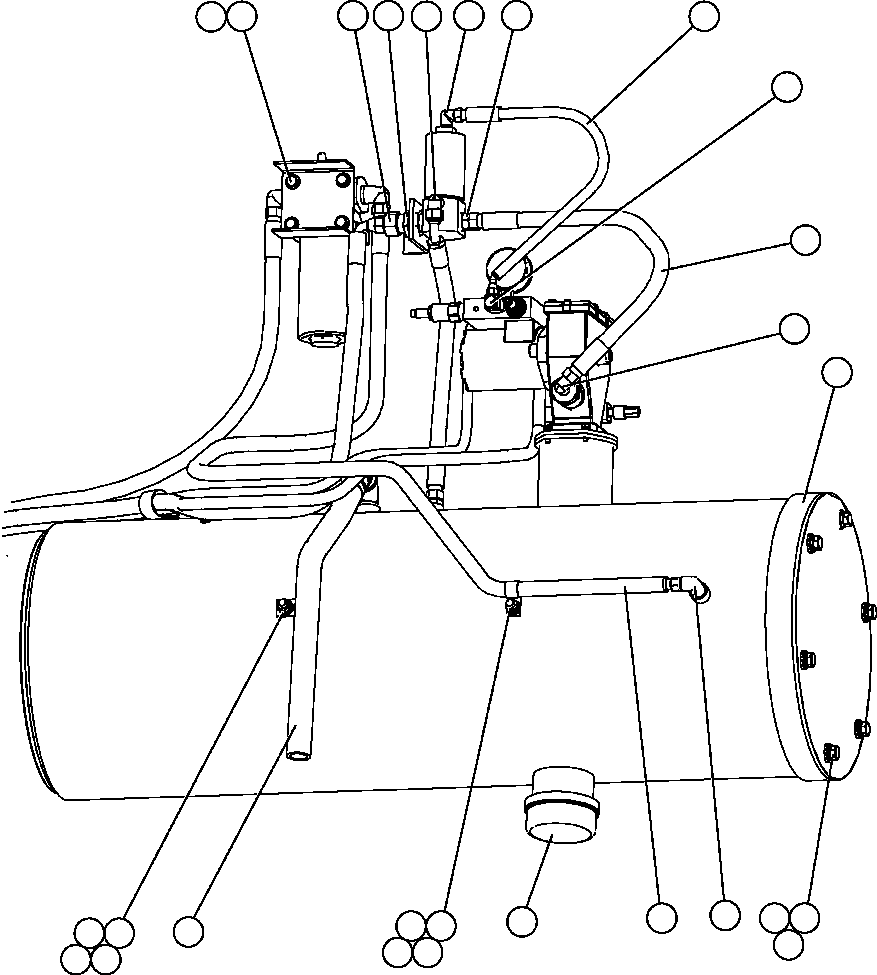 Komatsu parts book diagram for AFE47-FF 730E S/N A30518 - A30520 & A30523     DARMA HENWA: AUTO LUBE - PUMP INSTALLATION-1(S/N A30518-A30520)