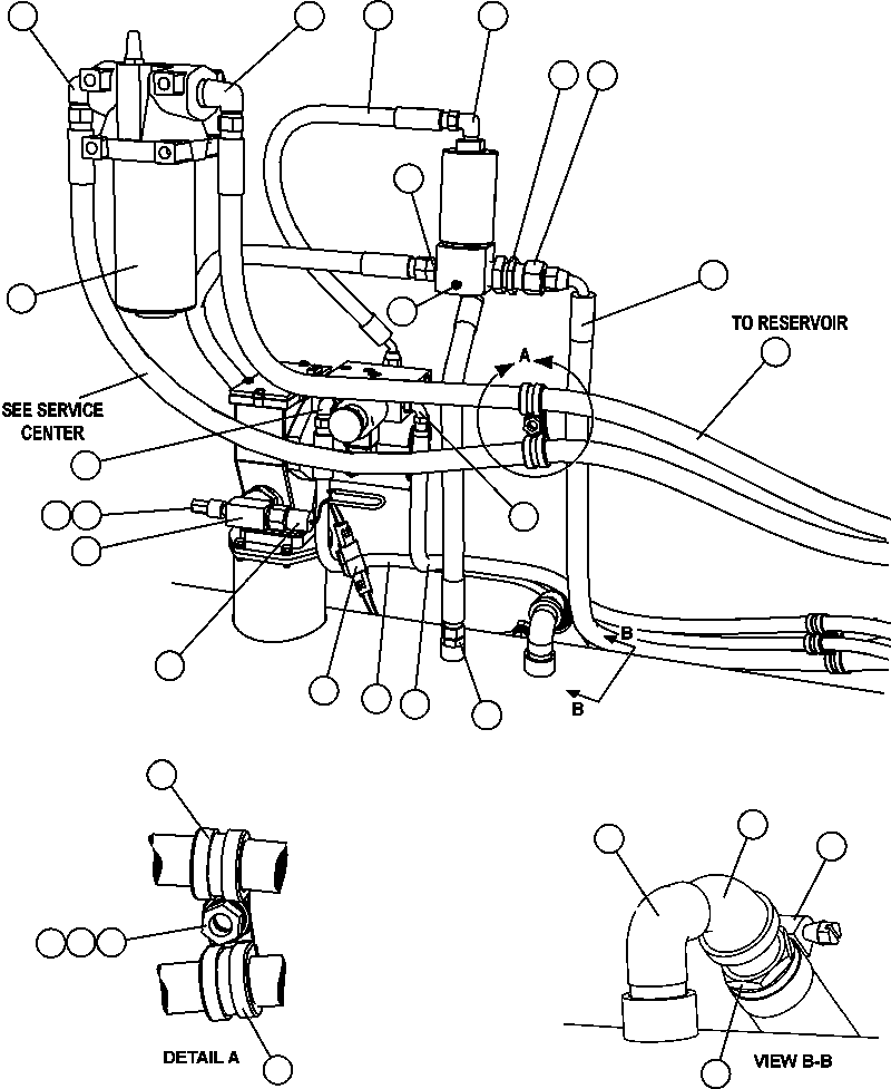 Komatsu parts book diagram for AFE47-FF 730E S/N A30518 - A30520 & A30523     DARMA HENWA: AUTO LUBE - PUMP INSTALLATION (S/N A30523 & UP)