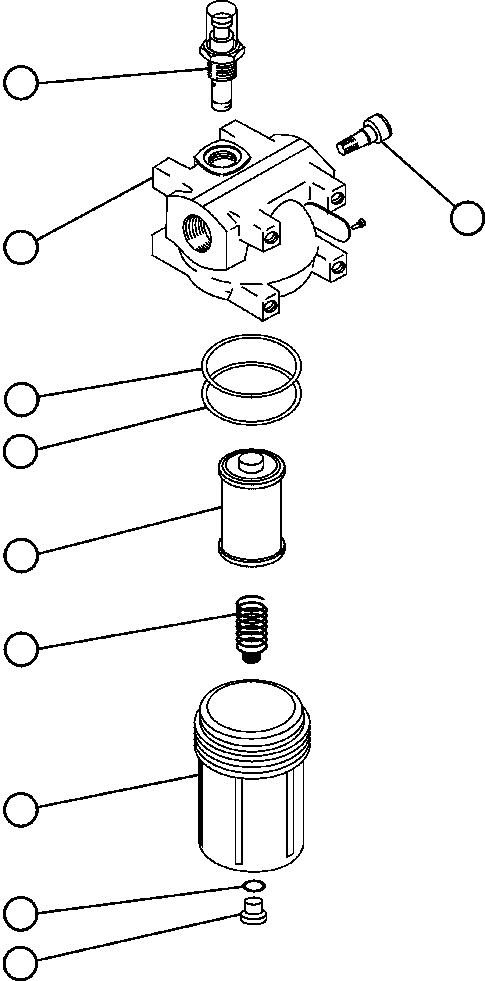 Komatsu parts book diagram for AFE47-FF 730E S/N A30518 - A30520 & A30523     DARMA HENWA: HYDRAULIC FILTER ASSEMBLY (PC0811)
