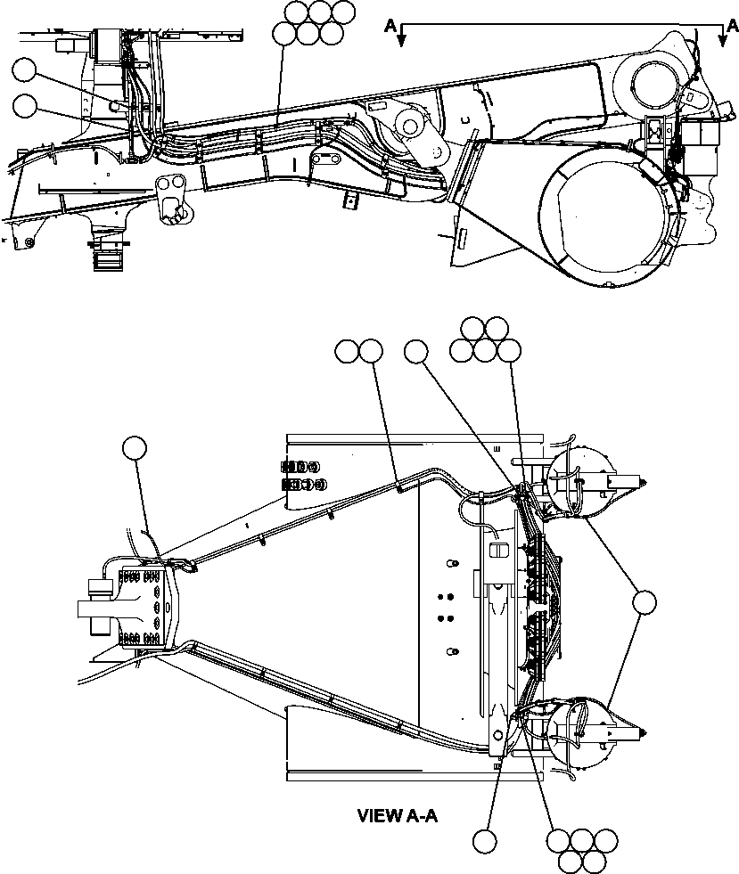Komatsu parts book diagram for AFE47-FF 730E S/N A30518 - A30520 & A30523     DARMA HENWA: PAYLOAD METER III - FRAME WIRING