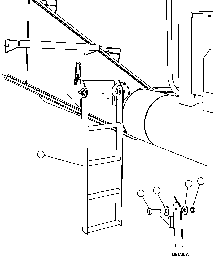Komatsu parts book diagram for AFE47-FH 730E S/N A30524     NITTETSU: ACCESS LADDERS INSTALLATION